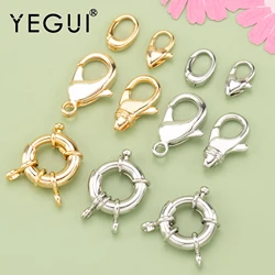 YEGUI-Accessoires de bijoux, plaqué or 18 carats, 0.3 agie, rhodium plaqué, connecteur, collier de chaîne de bricolage, fabrication de bijoux, lot de 10 pièces, M723