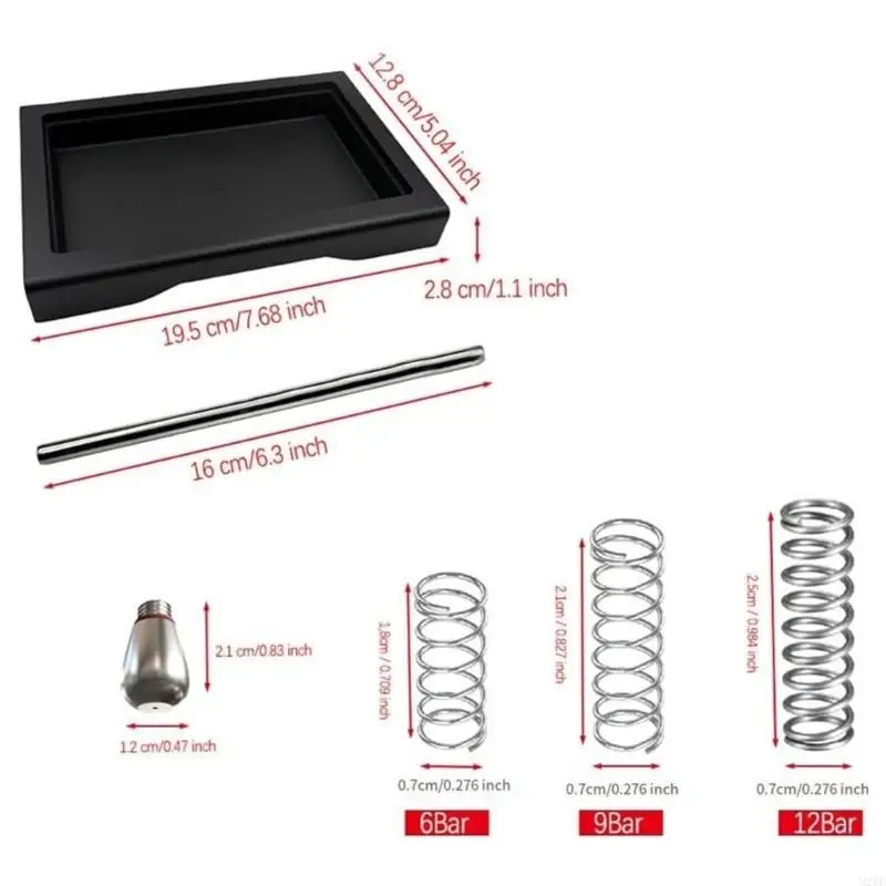 2025 جديد إكسسوارات آلة الإسبريسو طقم الينابيع القابلة للتعديل صينية التنقيط وأنبوب طويل لقطع غيار صانع القهوة