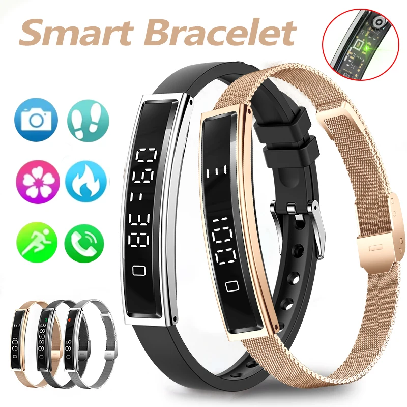 

2025 Women Smart Bracelet With Heart Rate Monitor Activity Fitness Tracker Sports Wristband Waterproof Smart Watch Men Smartband