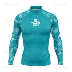 MALFC Rash guard for men Surfing Clothes Swimsuit Rashguard Surf Wear UPF 50 Water Sport Long Sleeve T-shirt Swimwear snorkeling