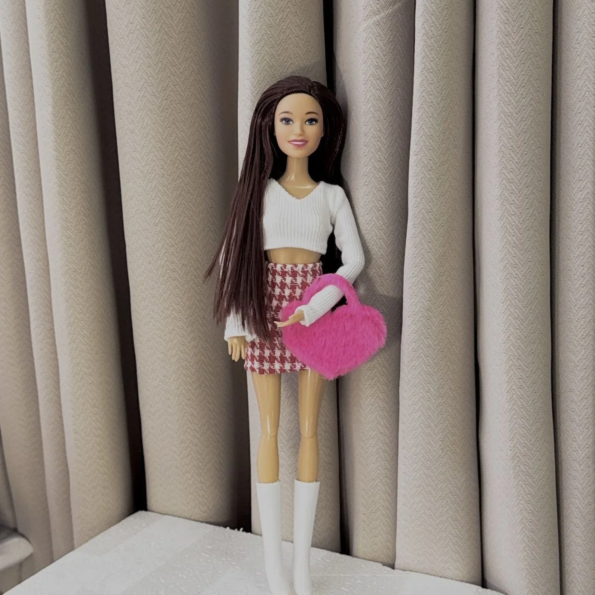 30cm 패션 BABI 공주 인형 트렌디 스파이스 걸스 도파민 데님 스커트 세트 소녀 놀이 집 장난감 선물 1/6 BJD 관절 움직일 수 있음