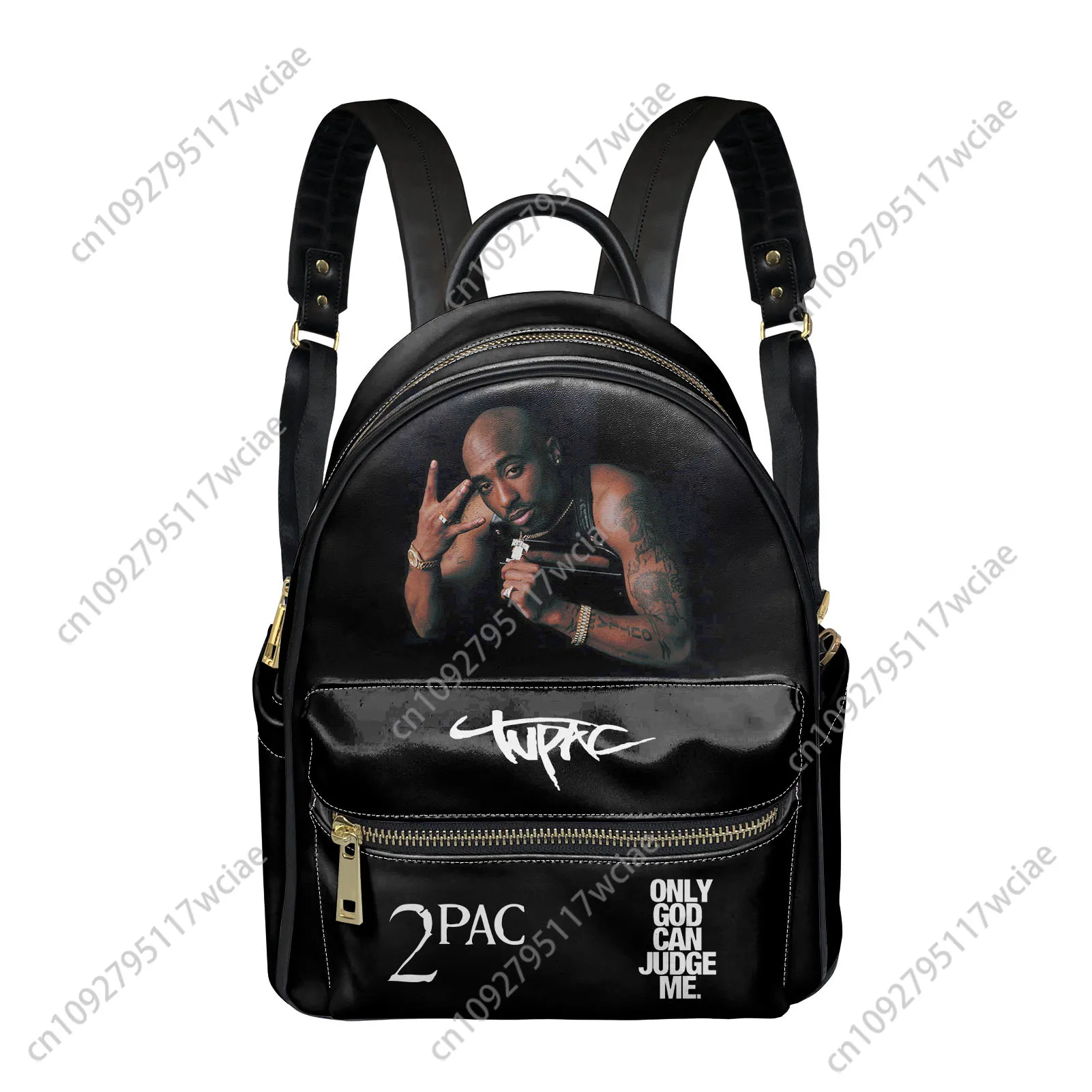 

Tupac Rapper 2PAC Backpack Vintage Womens Men Personalized Double Shoulder Bag Business Travel Bookbag Rucksack Gift Daypack