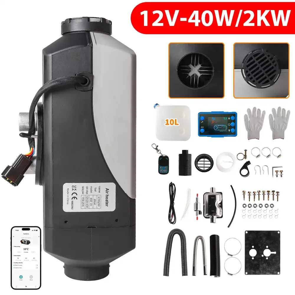 [STOCK UE] Riscaldatore di parcheggio per auto 12V/24V 2000W Riscaldatore diesel Display LCD per
