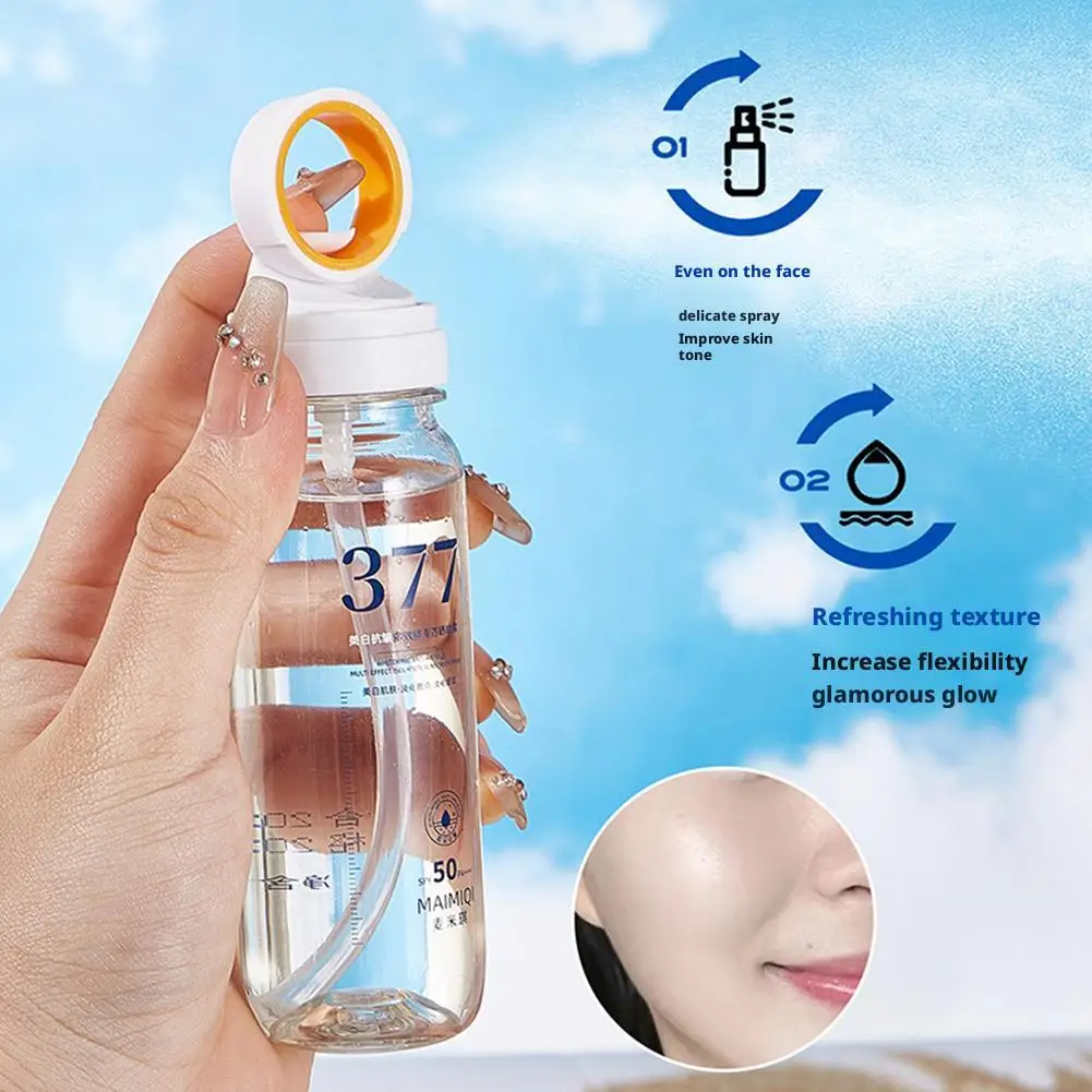 Protector Solar en Spray 377 SPF50+ PA++++, Bruma Facial y Corporal Multi-Protección, Resistente al Agua, Protección UV para Uso Diario