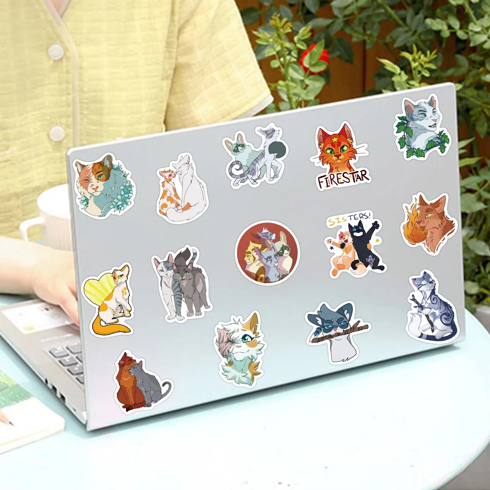 52PCS Warriors Cats Novel Anime Cartoon Graffiti Stickers Decals Stationery Laptop Fridge Suitcase Skateboard Phone Sticker