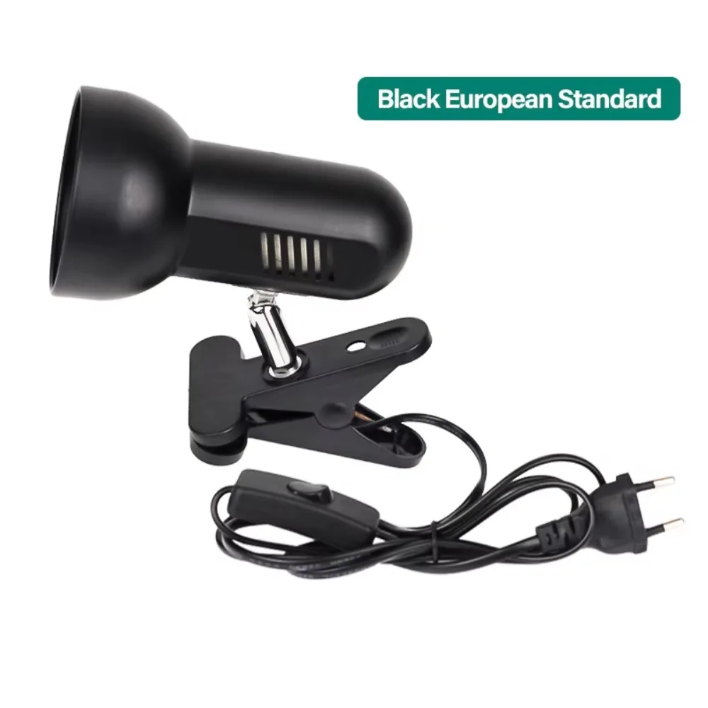 

Metal Clamp Clamp Light Frosted Lamp E27 Socket Reading Lamp Switch Control 360 Rotatable Night Reading Lamp Terrarium Use