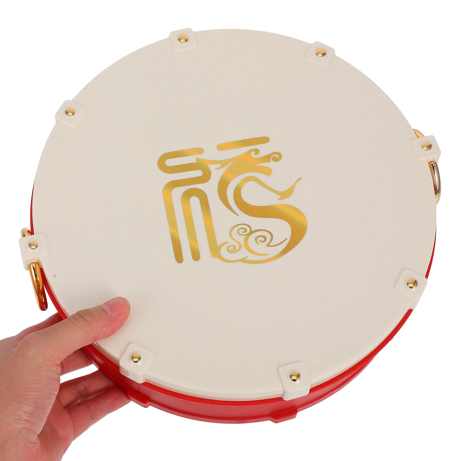 

Chinese Style Drum Shaped Candy Dish Divided Compartments Lid Snacks Nuts Dried Fruits Reusable Pp Container Party Movie Travel