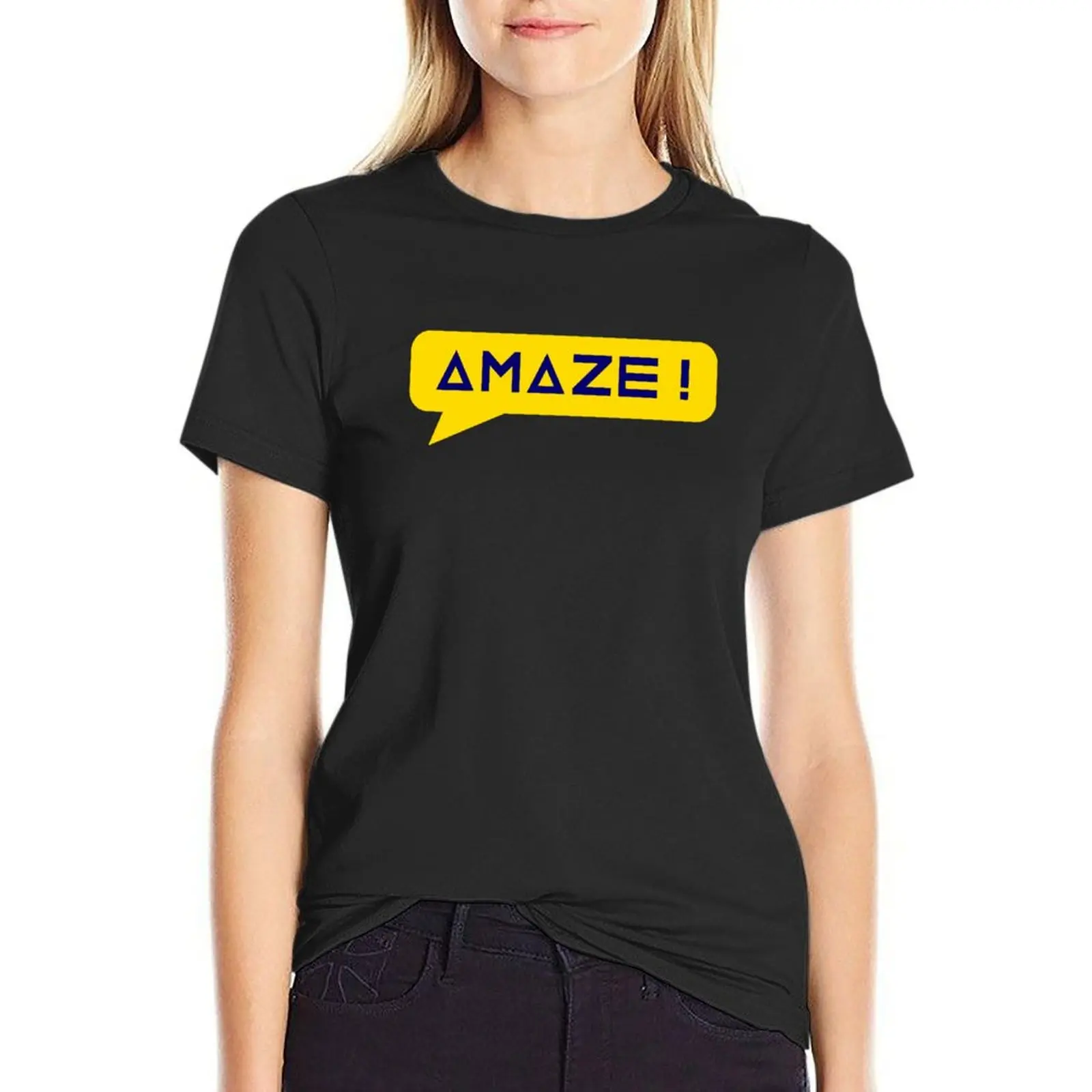 

Project Hail Mary - Amaze! (Blue on Yellow) | T-Shirt sublime quick-drying oversized funny t shirts for Womens