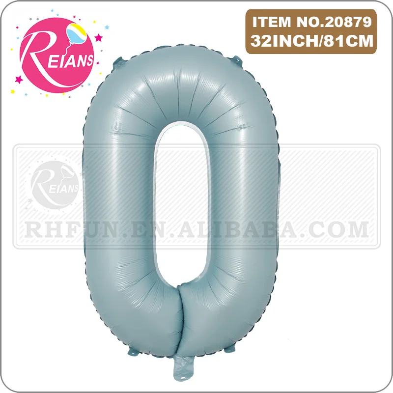 32inch Foil Balloon Number 0 1 2 3 4 5 6 7 8 9 Boys Girls Baby shower Birthday Party Matt Light Blue Balloons Party Supply