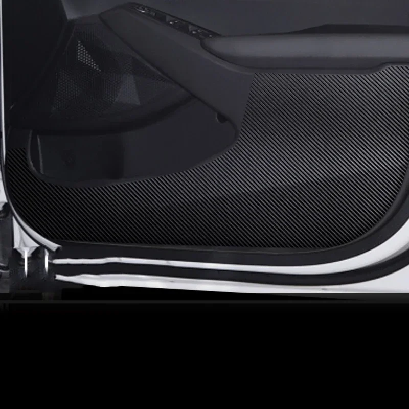 

Car Door Anti Kick Pad Carbon Fiber Leather Texture Anti Dirt Protective Sticker Accessories For KIA Seltos SP2 2020-2022 2023