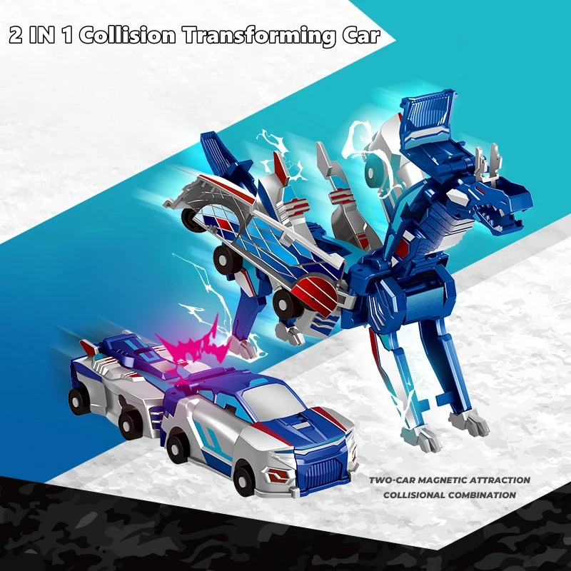 

2 in 1 Flying Dragon Collision Deformation Car Toy Fun Magnetic Super Combination Cars Transforming Toys Kids Boy Birthday Gifts