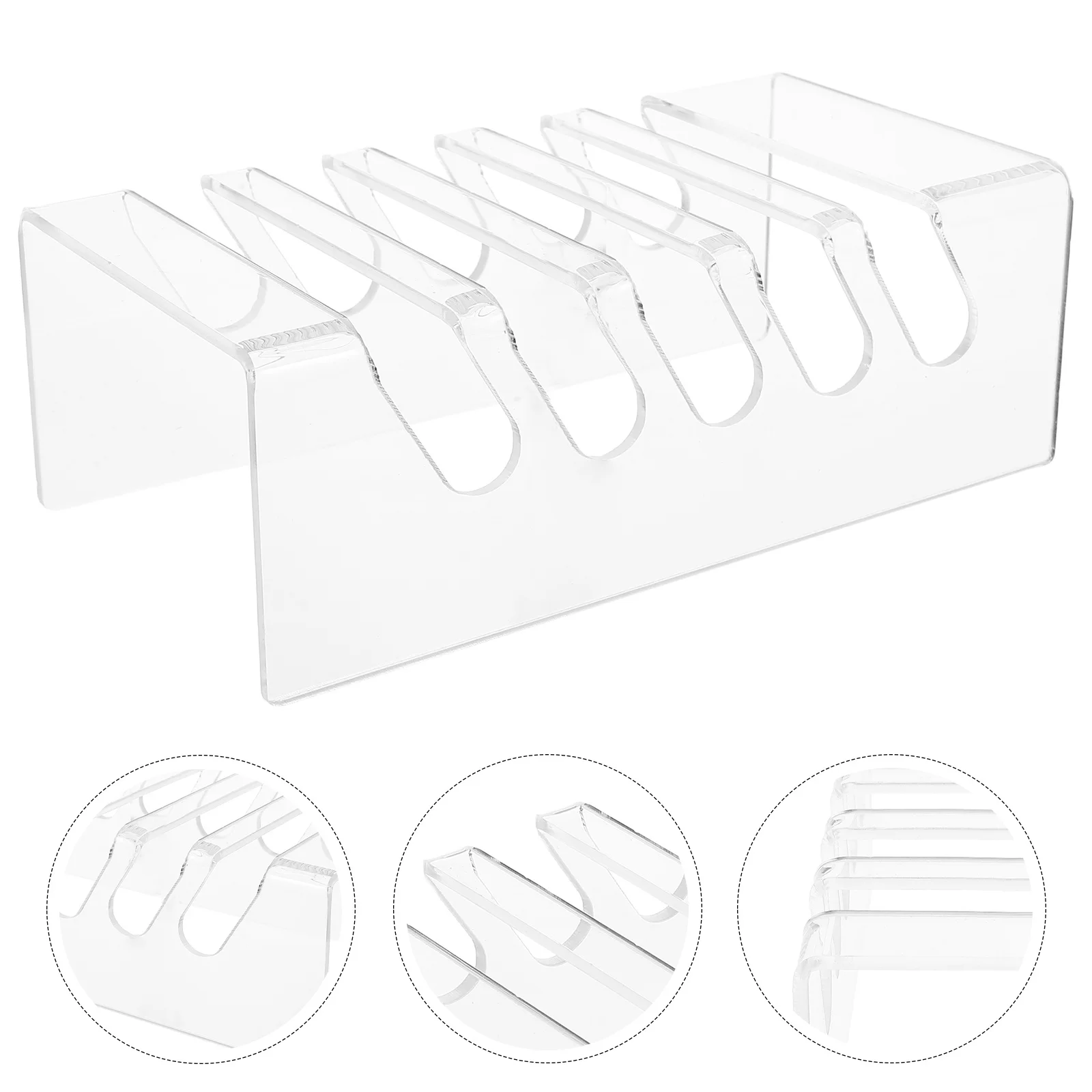 Acrylic Cell Phone Holder Desk Transparent Display Stand Desktop Organizer Box Office Meeting Room Mobile Phone Display