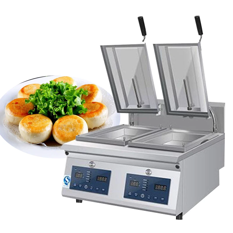 Automatic Fried Dumpling Machine Stainless Steel Commercial Automatic Timing Water-Filling Multi-function Fried Dumpling Machine