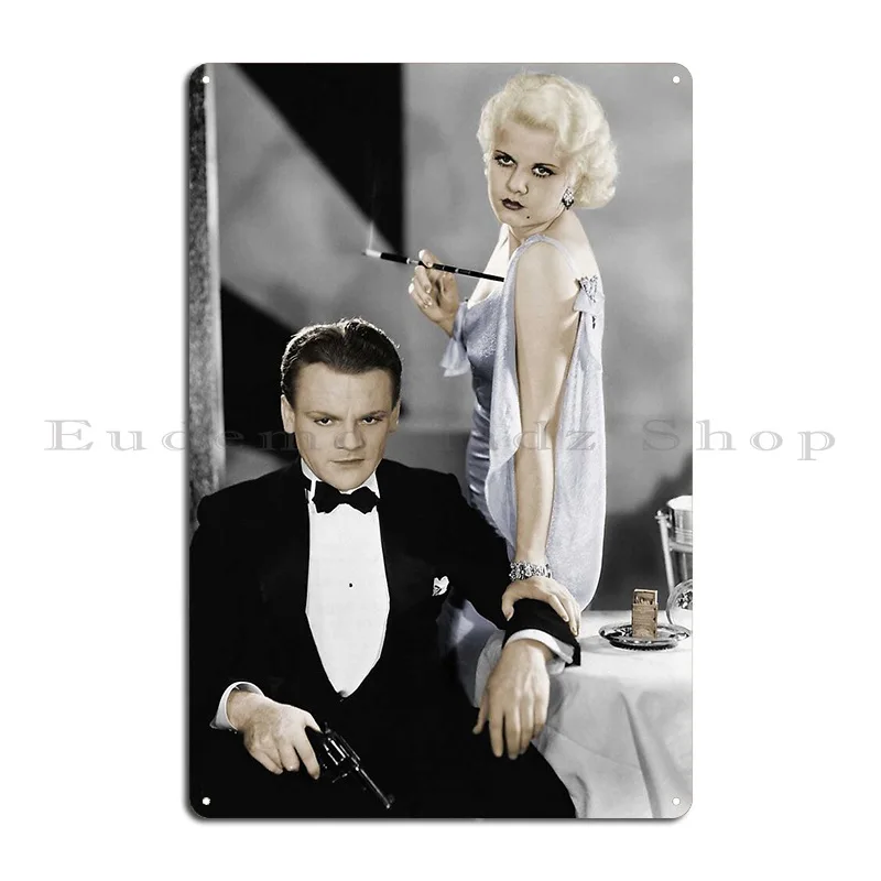 James Cagney And Jean Harlow Metal Plaque Wall Decor Print Wall Decor Mural Living Room Tin Sign Poster