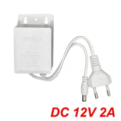 Power Adapter US/EU Outdoor Waterproof AC 100-240V Input DC 12V Volt Output Supply Charger Europe Universal Adapter Converter
