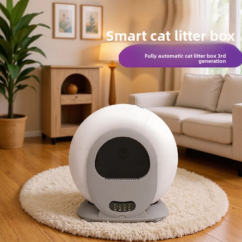 

Extra Large Self Cleaning Cat Litter Box, with APP Control Smart Odor Removal Automatic Cat Litter Box, Odor Removal Safety Prot