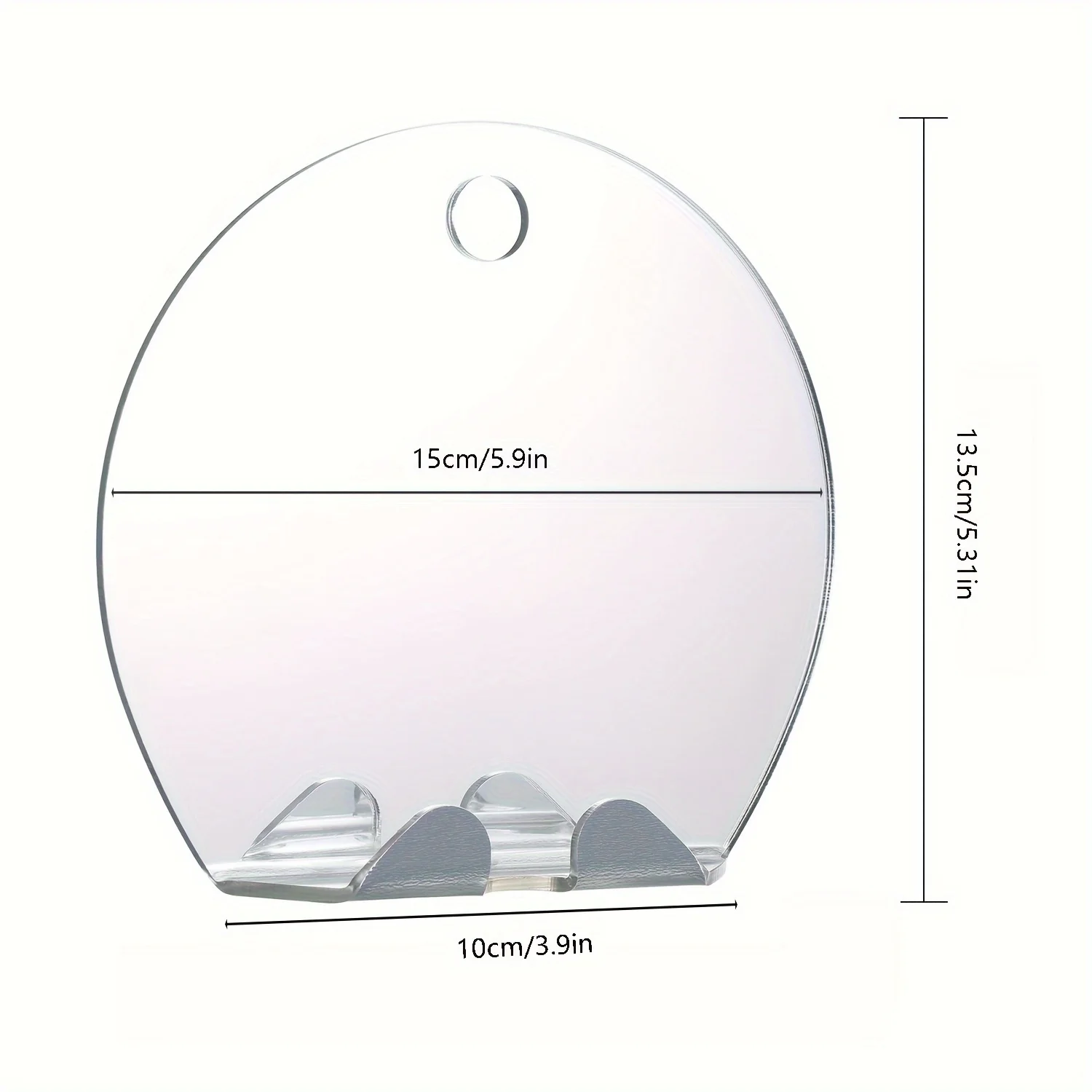 Portable handheld fog free mirror, shower mirror Shaving fog free bathroom mirror, Makeup beard beauty and travel rectangle