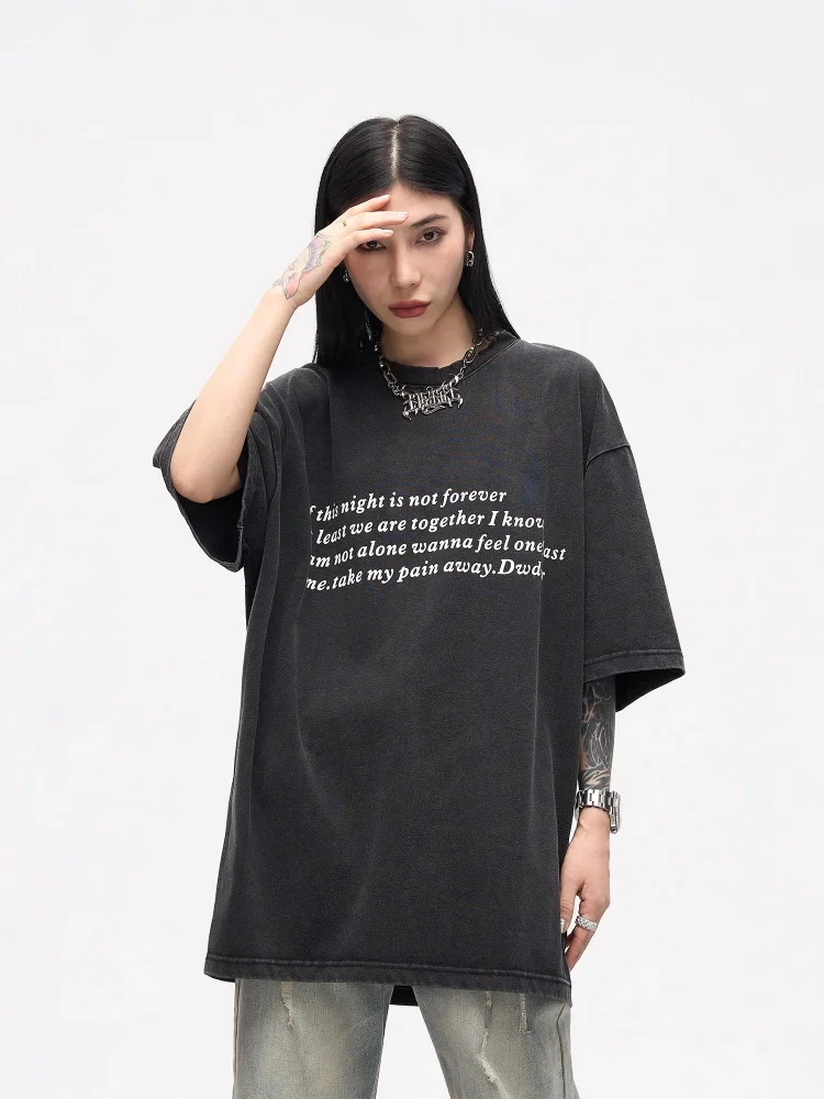 Hikigawa Summer Distress Vintage Eyes Print Loose T-shirts Casual O Neck Chic Fashion Tops Women Short Sleeve Roupas Femininas