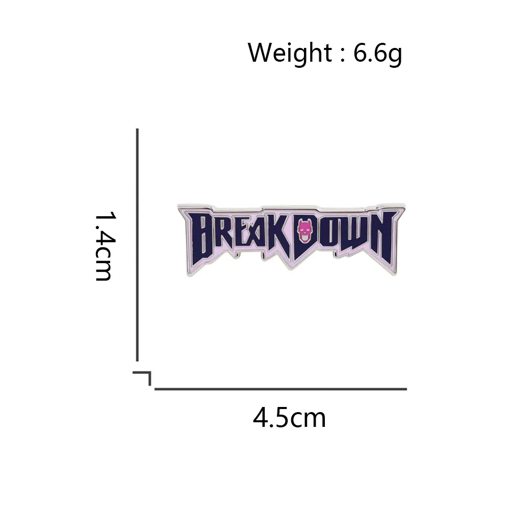 Jojo Bizarre Adventure Theme Song Break Down Enamel Brooch Anime Merchandise Pin Backpack Hat Accessories Fan Collectibles Gift