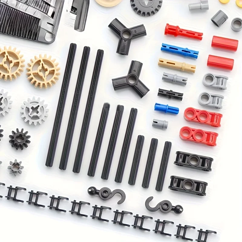 Technology small particle building block parts 9686 accessories EV3 bulk gear shaft pin small track mixed parts