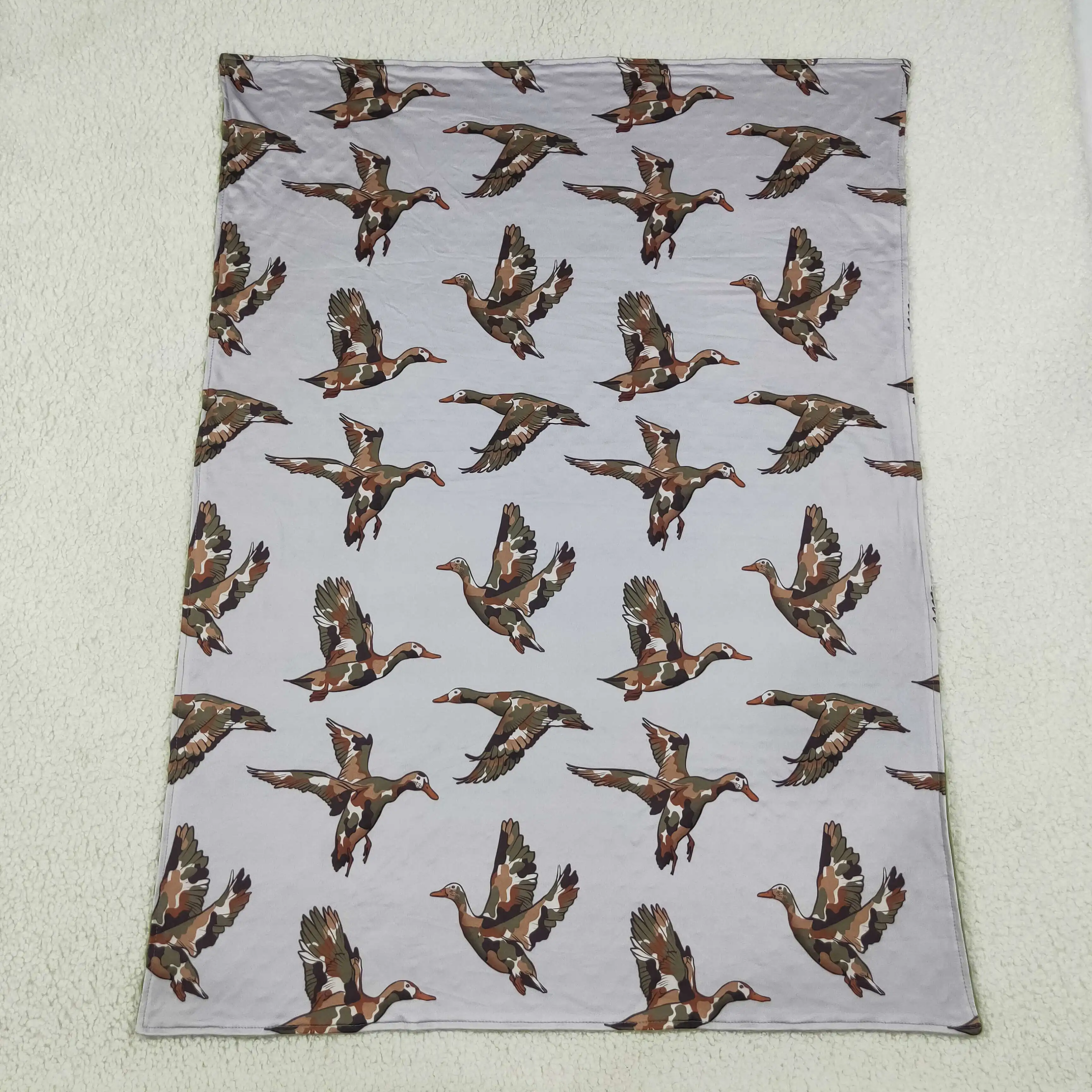 Wholesale Toddler Boys Camo Print Flannel Blanket Baby Boy Children Thin Quilt Kids Ducks Bedding Fleece