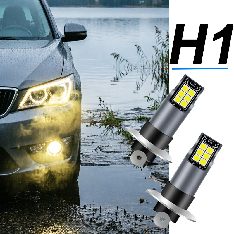 H1 Goldgelbe 3000K Auto-LED-Nebelscheinwerfer 100W Nebelleuchten 12V Fahrlicht DRL