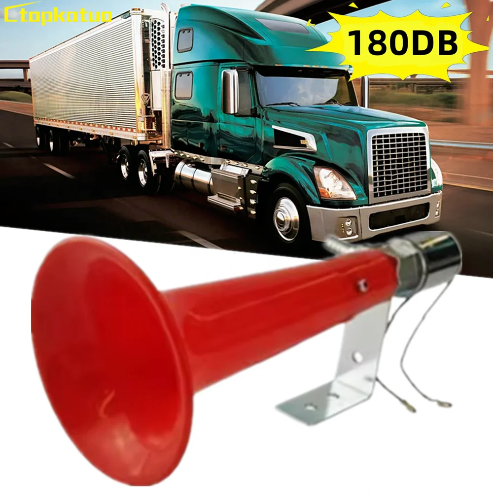 

12V/24V Wolf Whistle Air Blast Horn Universal Loud Truck Car Air Horn Sound Hotrod Compressor 180DB Caravan Pressure Horns