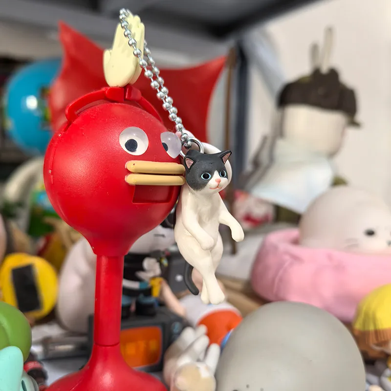 Original Japan Gashapon Figure Anime Cute Mini Pet Animal Angry Kitten Pendant Cat Model Keychain Kawaii Capsule Toys Boys Gift