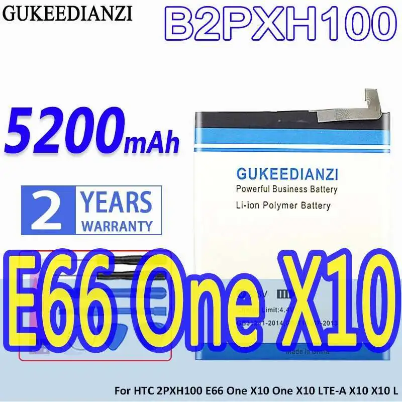 

High-Capacity 5200Mah Mobile Phone Battery For Htc 2PXH100 E66 One X10 Lte-A L B2PXH100 White Version
