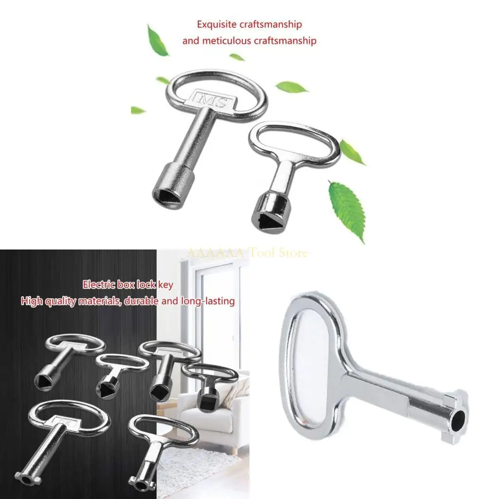 A2BE Functional Universal Key Zinc Alloy Plumbers Key Utility Keys for Electric Cabinet Locks Convenient and Reliable