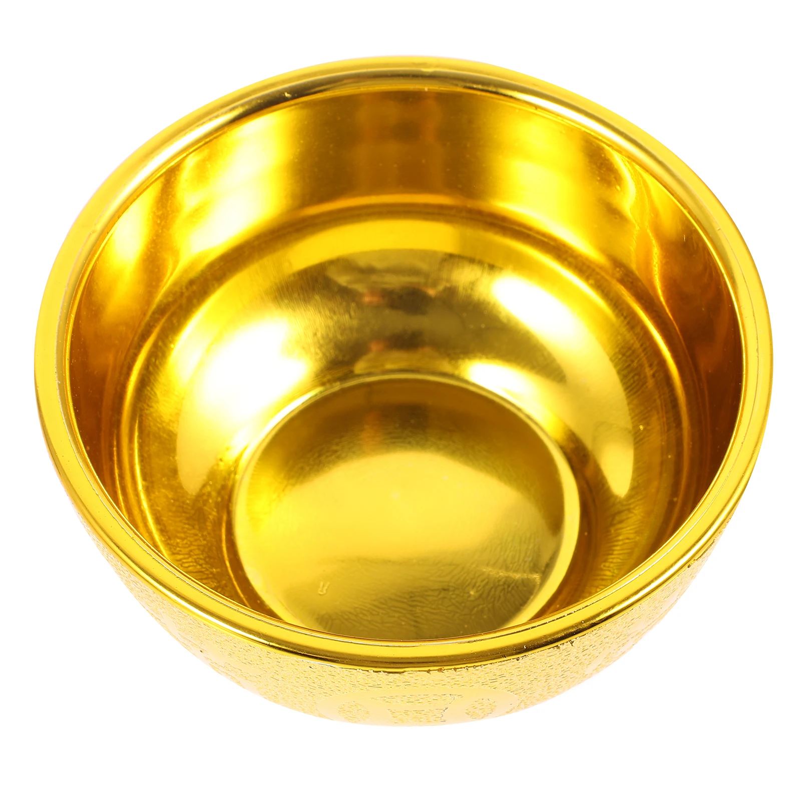 

Golden Plastic Cup Offering Bowl Reusable Holy Bowl Desktop Decorative Multi-Function Tabletop
