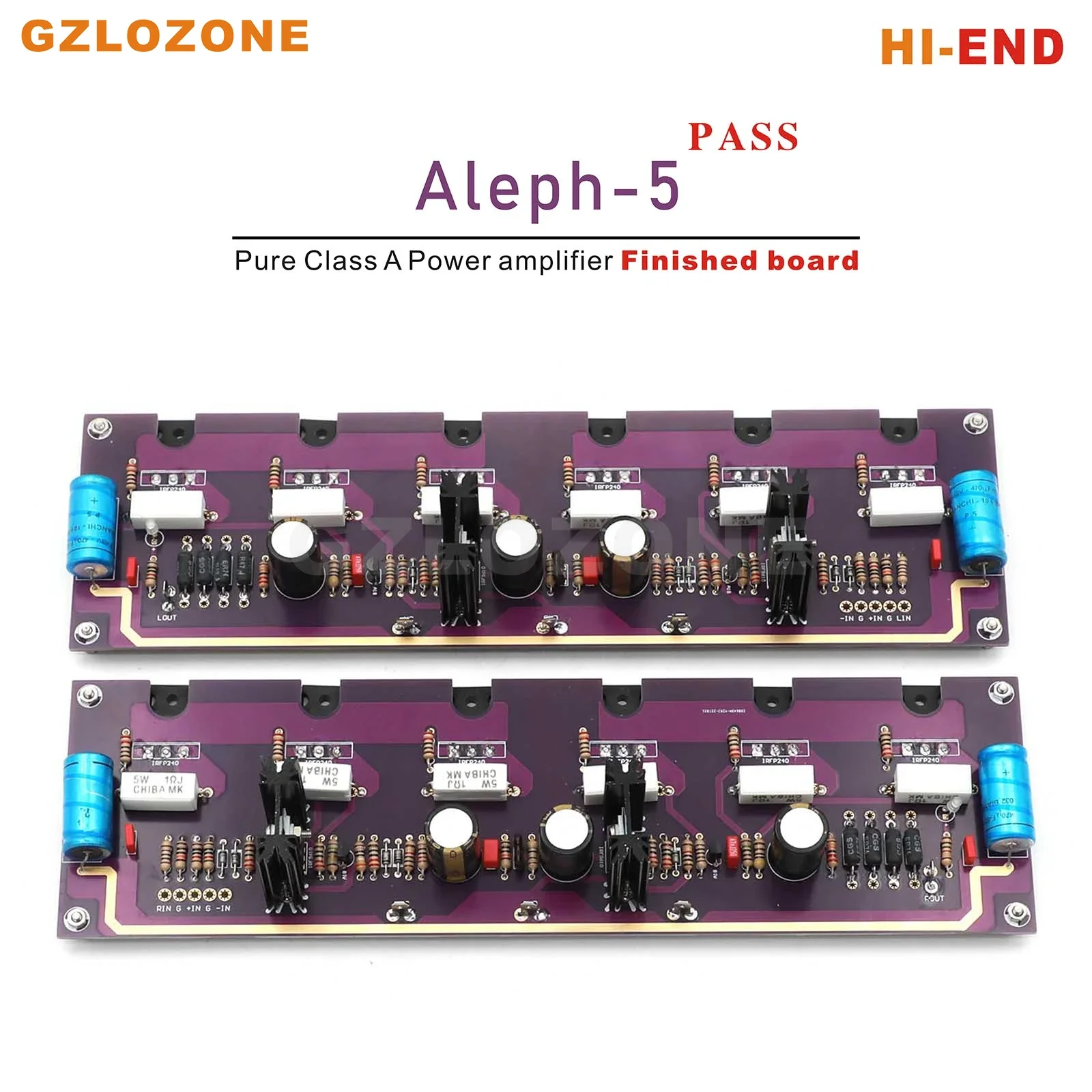 2CH PASS A5 Power Amplifier HI-END Purple Gold PASS Aleph-5 FET A5 Pure Class A Power Amplifier DIY Kit/Finished Board 60W+60W