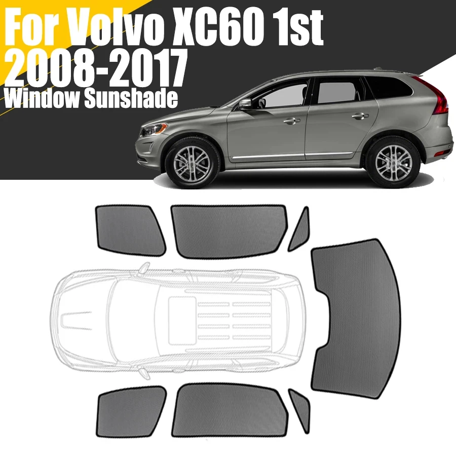 Custom Magnetic Car Window Sunshade For Volvo XC60 1st 2008-2017 Curtain Mesh Front Windshield 2011 2012 2013 2014 2015 2016