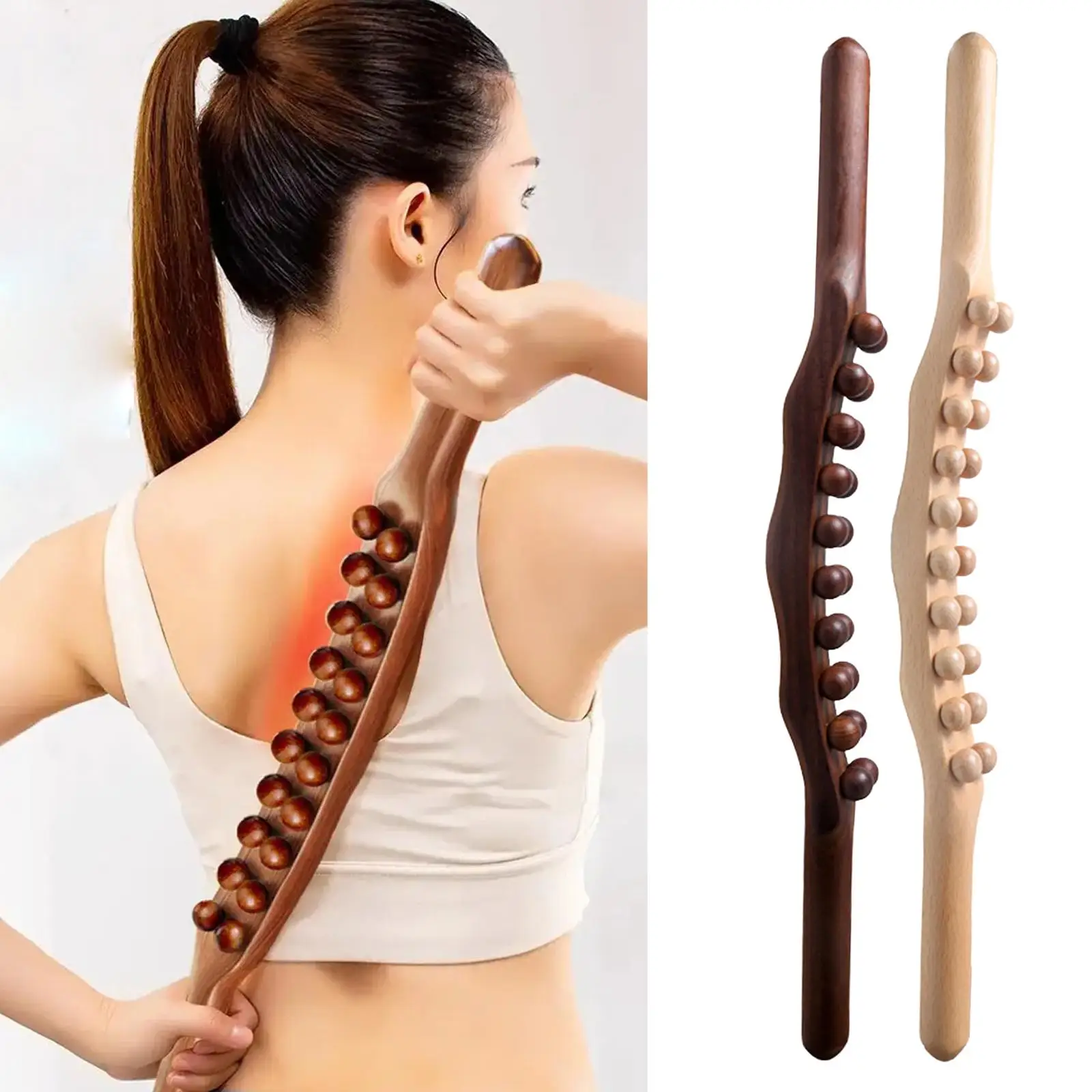 Houten Gua Sha Schraapgereedschap Handheld Roller Body Sculpting Tools Cellulite