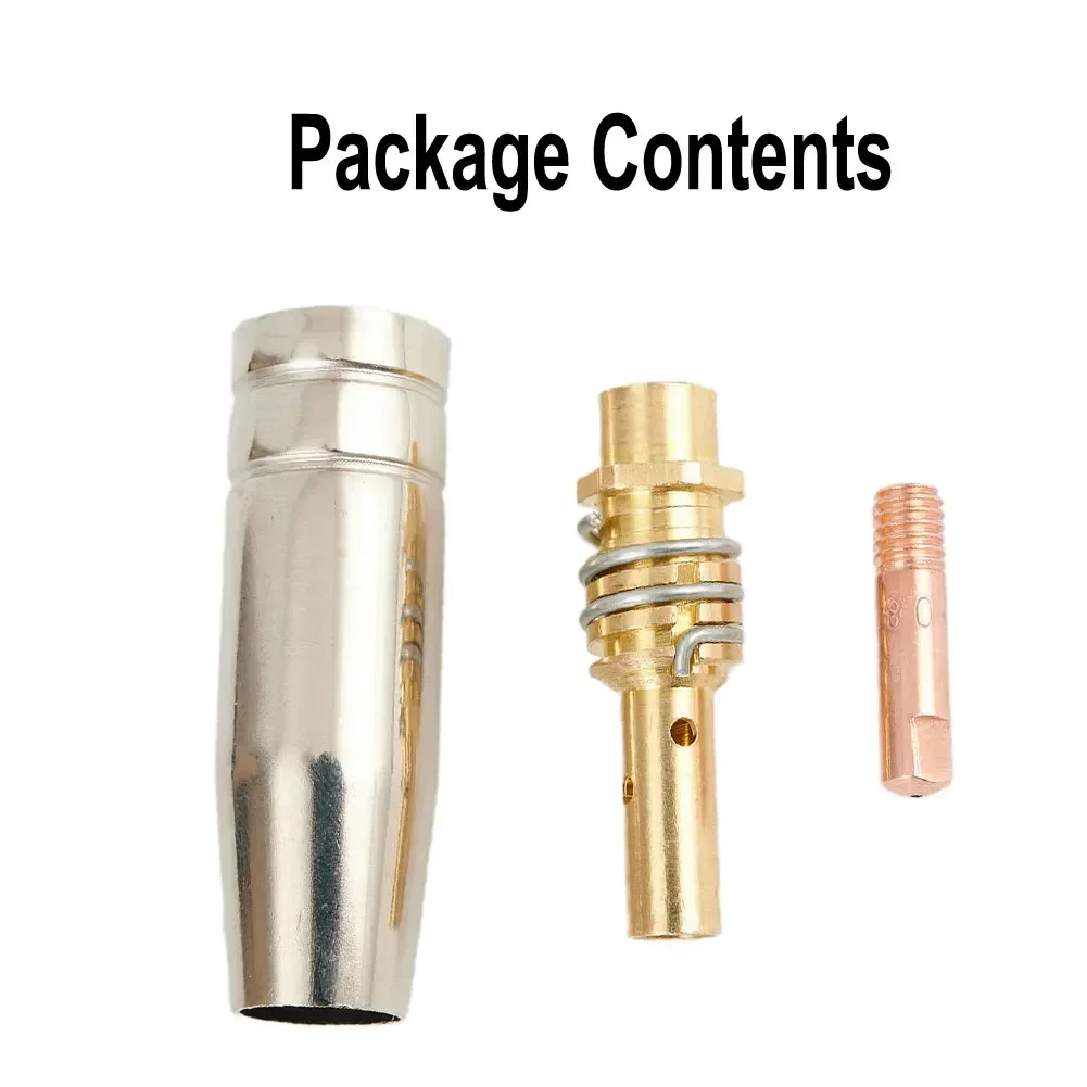 3pcs/set 15AK Welding Torch Consumables 0.6mm 0.8mm 0.9mm 1.0mm 1.2mm Torch Nozzle Tip For MIG TIG Welder