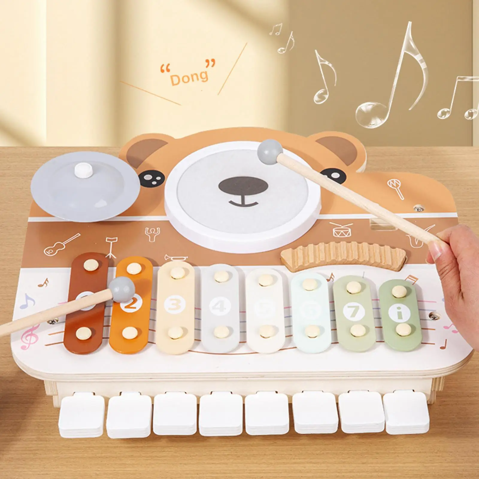 

Baby Musical Instruments Toy Baby Piano Xylophone Developing Interactive Xylophone Drum Set Educational Toy for Toddlers Kids