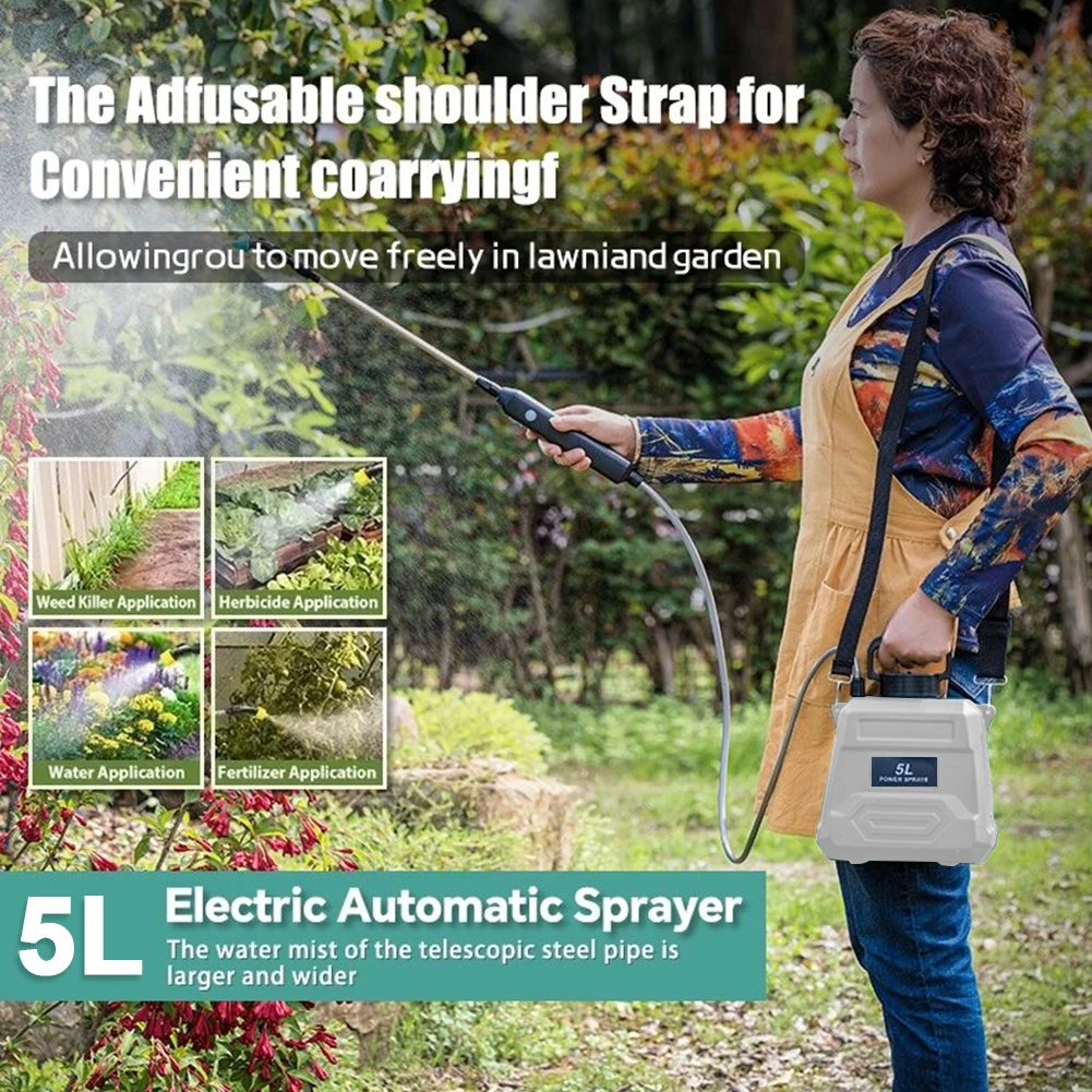 

5L Shoulder Pesticide Sprayer Automatic Sprayer Bottle Multi-Function Garden Water Sprayer Lawn Sprinkler for Lawn Garden Weed
