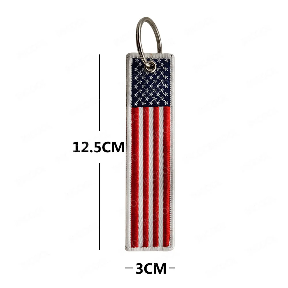 American US Flag Service Dog Thin Blue Line Tactical Combat Military Patches Appliqued Keychain Chevron Embroidered Badge