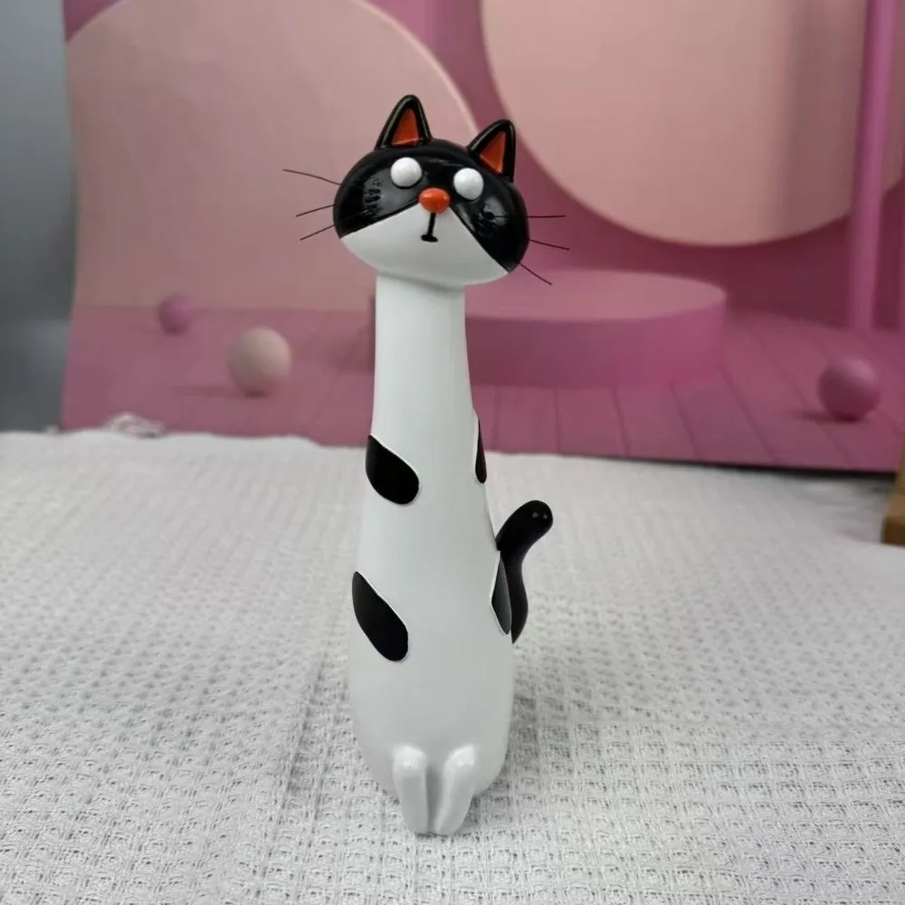 Handcrafted Whimsical Cat Flower Vase Quirky Unique Resin Cat Flower Holder Aesthetic Cartoon Cat Shaped Flower Planter