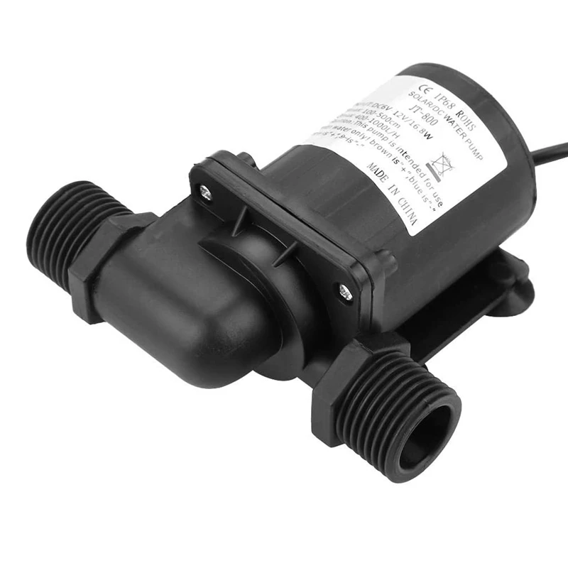 Pompa Air tanpa sikat, pompa air DC Mini JT-800D-12 12V 1,5 a 70 l/H untuk sistem sirkulasi kolam ikan kecil air mancur akuarium