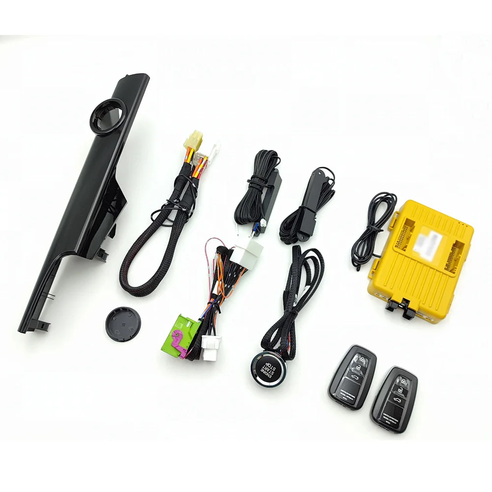 

For Toyota Prado Year 2012-2017 Keyless Start Keyless Go Remote Start Smart Phone App Control Bluetooth Black Panel Frame