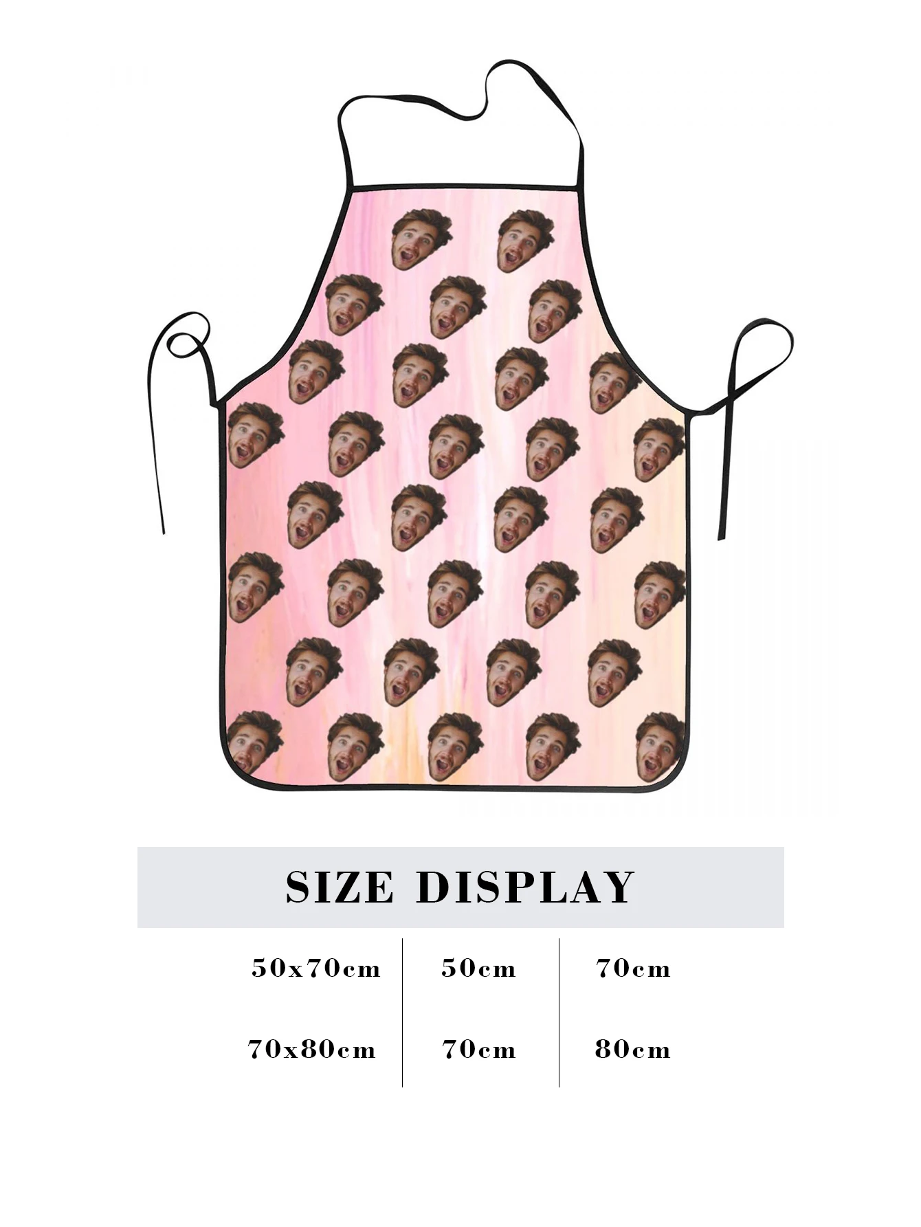 Customized Print Text Men's Kitchen Apron Signature  Kitchen Aprons Home Baking Clothes Merry Christmas