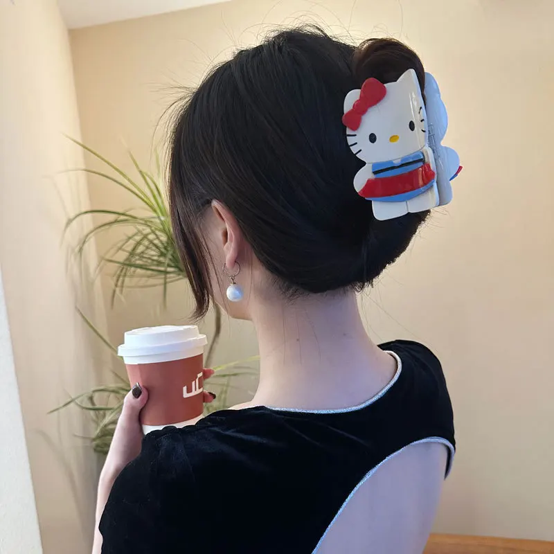 Sanrio שלום קיטי שיער קליפים kawaii סיכת שיער חמודות עבור בנות נשים קליפ שיער טופר אקריליק סרט