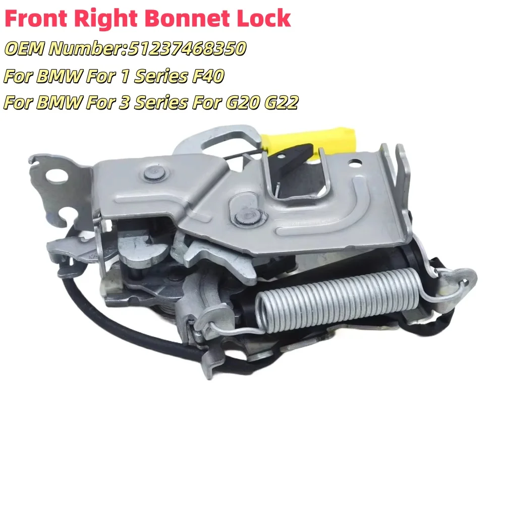 

Для BMW передний правый замок капота серии 1 для серий F40 и 3 для G20 G22, металлическая деталь, номер OEM 51237468350