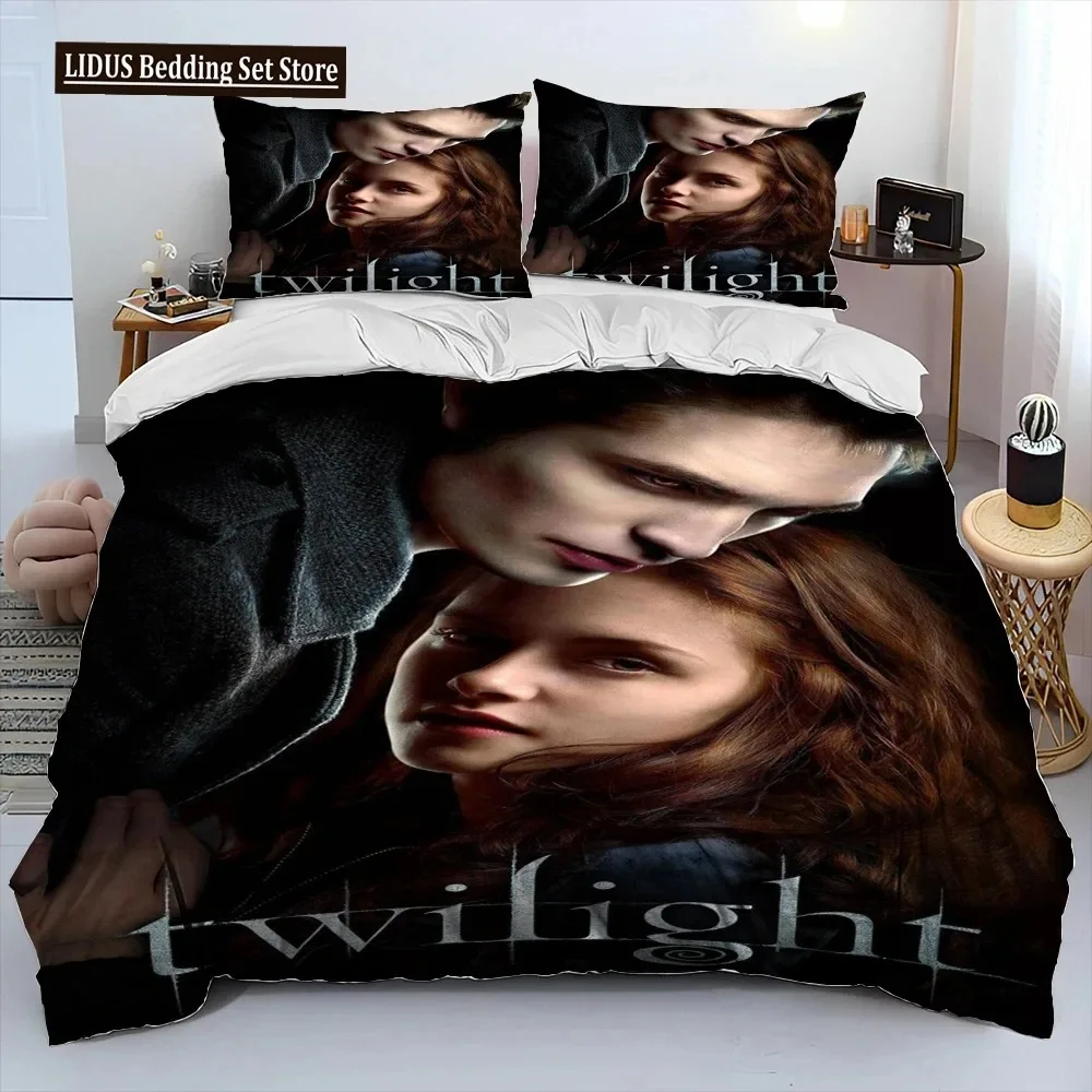 

3D The Twilight Saga HD Printed Comforter Bedding Set,Duvet Cover Bed Set Quilt Cover Pillowcase,king Queen Size Bedding Set Boy