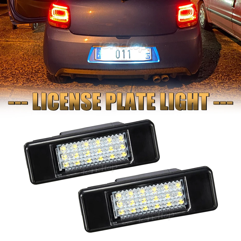 Für Peugeot 106 1007 207 307 3008 406 407 508 607 Für citroen C2 C3 C4 C5 C6 C8 DS3 Lampe Kein Fehler LED Lizenz Nummer Platte Licht