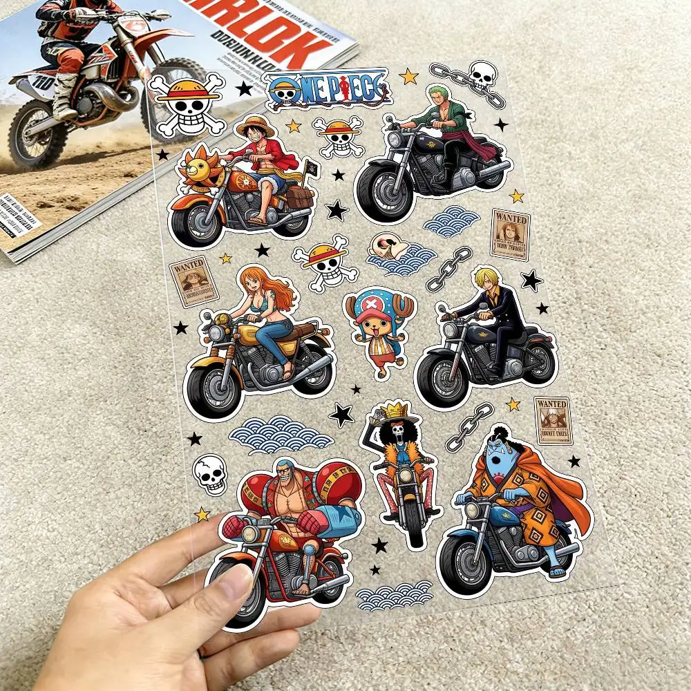 FOR ONE PIECE Reflective motorcycle stickers, 3M safety warning at night in the dark scooter helmets