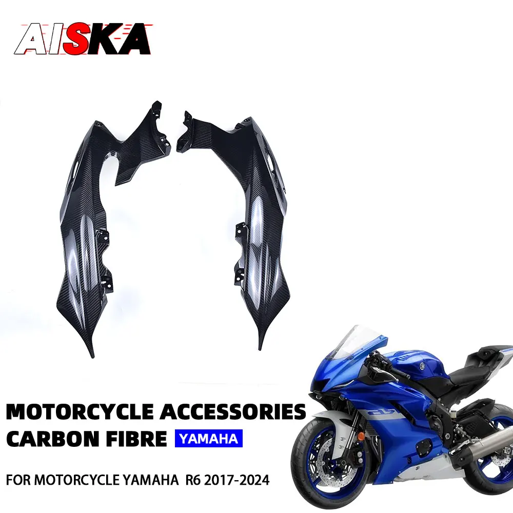 

For YAMAHA R6 2017 - 2024 100% Motorcycle Accessories and Parts Full 3k Pure Carbon Fiber Spoiler Side Panels Fairings