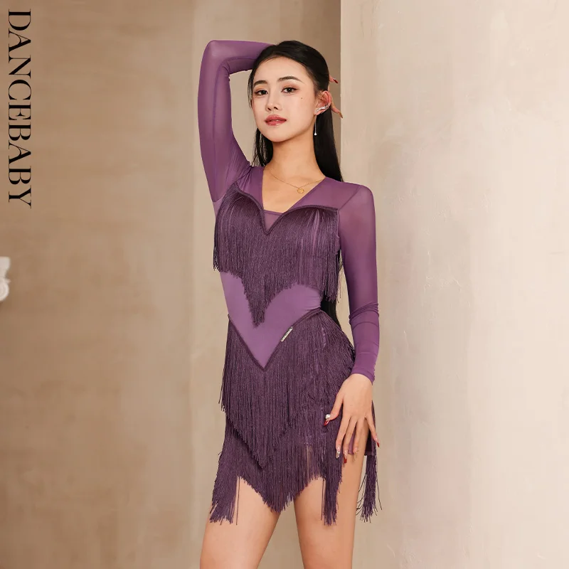 فستان رقص لاتيني مخصص للكبار ملابس ممارسة يومية كاوبوي سامبا مصارعة الثيران بدلة رقص رومبا تمامًا