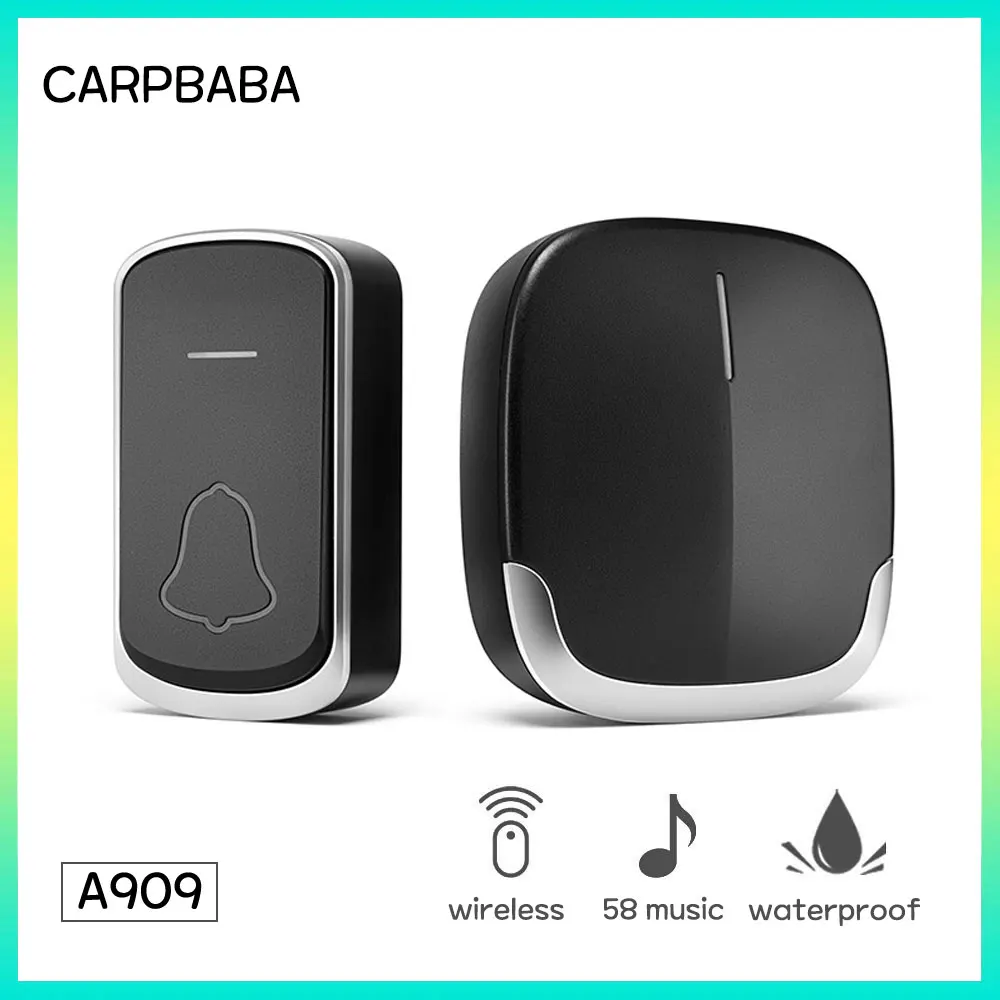 

2024 New Wireless Doorbell Home Welcome Door Bell 150M Long Wireless Distance 58 Songs Home Welcome Chimes ringtone Colorful